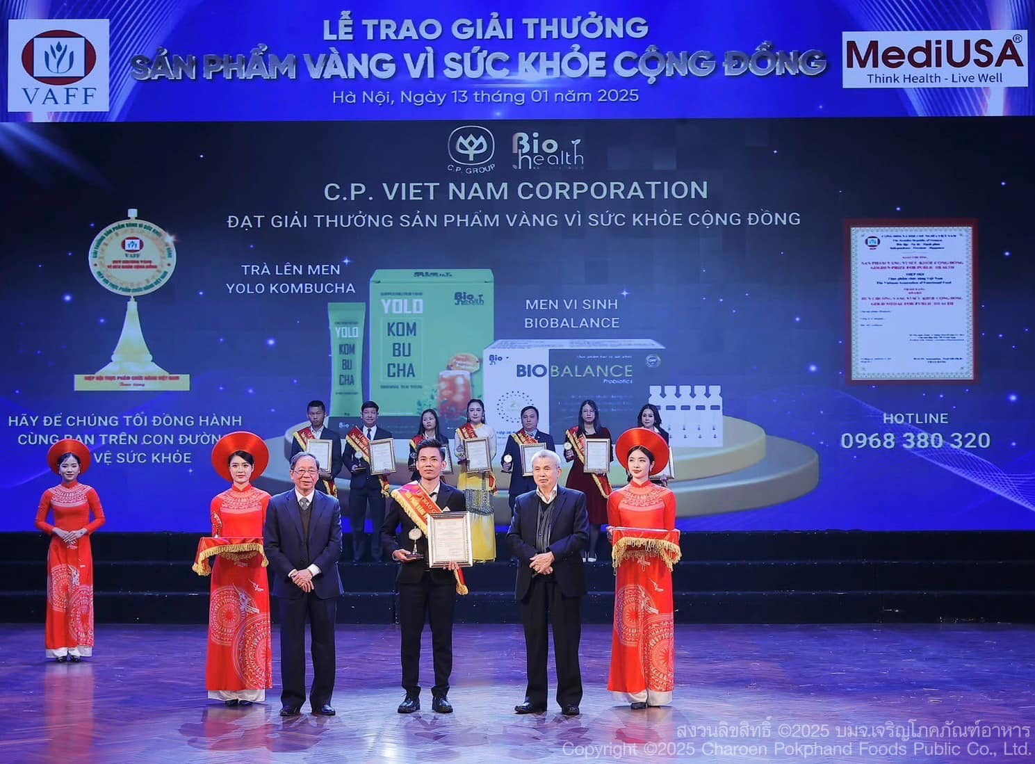 C.P. Vietnam Secures "Golden Public Health Food Product" Award for Kombucha Tea and Probiotic