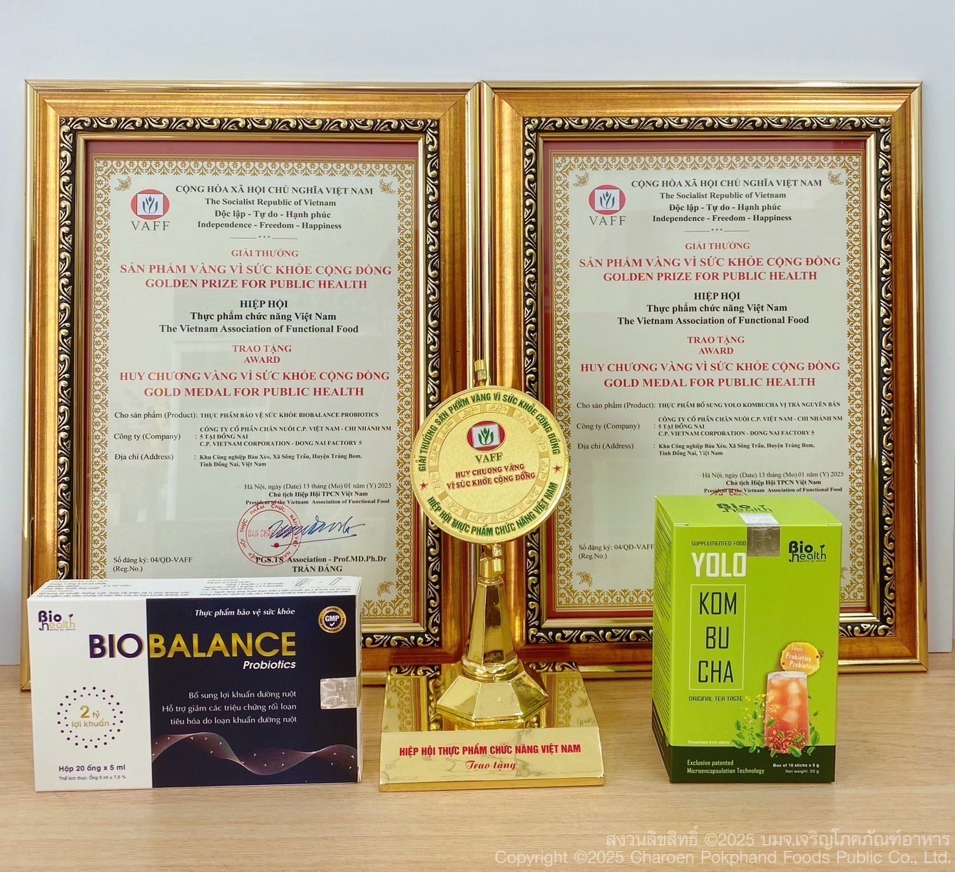 C.P. Vietnam Secures "Golden Public Health Food Product" Award for Kombucha Tea and Probiotic