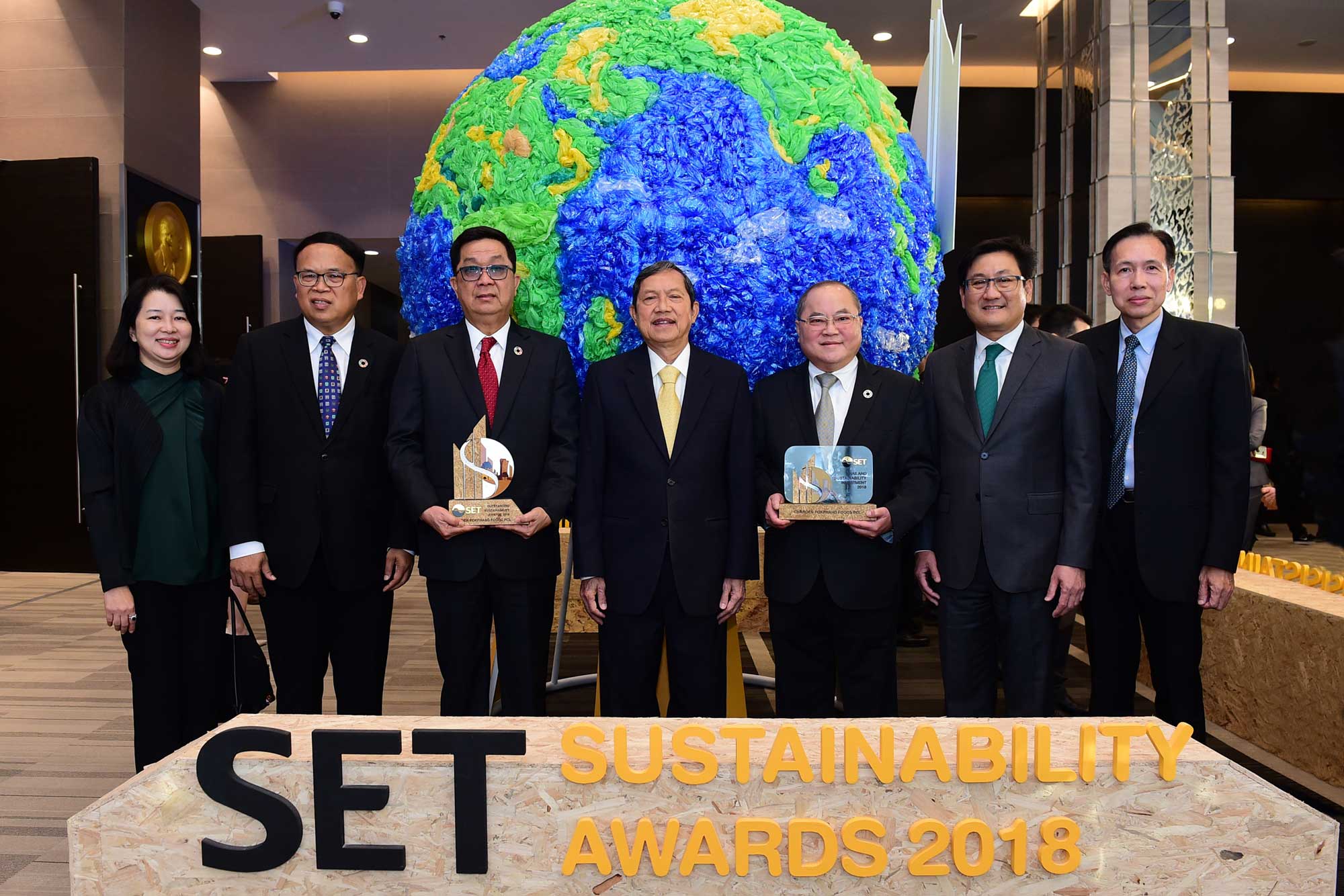 CPF won SET’s Outstanding Sustainability Awards 2018 and Thailand Sustainability Investment 